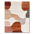 Earthy Tones Abstract Cozy Rug