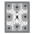 Eerie Black-and-white Spider Web Rug(Black)