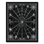 Eerie Black Spider Web Rug(Black)