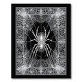 Eerie Black White Spider Web Rug(Black)
