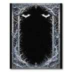 Eerie Black White Tree Bat Rug(Black)