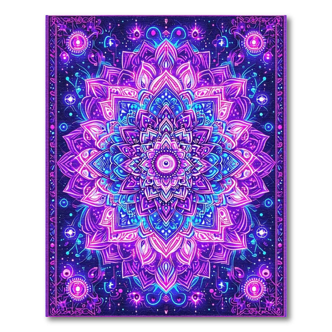 Electric Purple Mandala Cosmic Rug