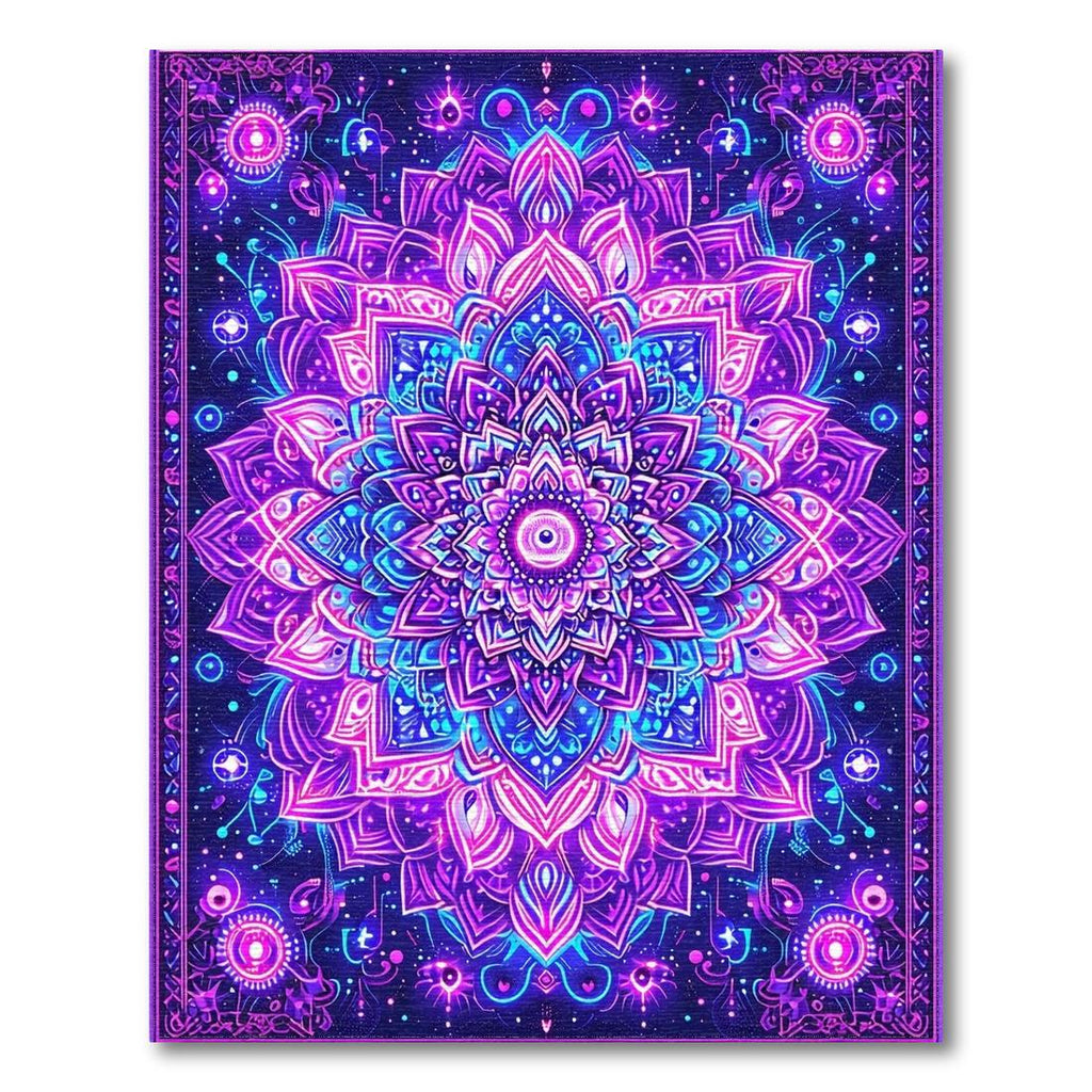 Electric Purple Mandala Cosmic Rug