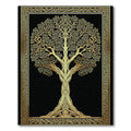 Elegant Black & Gold Celtic Tree Rug(Gold)