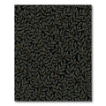 Elegant Black Gold Leaf Vine Rug(Black)