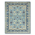 Elegant Blue Beige Ornate Rug(Blue)