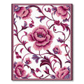 Elegant Pink Floral Vines Rug(Mauve)