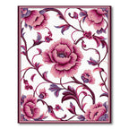 Elegant Pink Floral Vines Rug(Mauve)