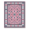 Elegant Pink Intricate Floral Rug(Pink)