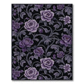 Elegant Purple Floral Vine Rug(Purple)