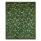 Emerald Floral Vine Tranquil Rug(Green)