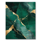 Emerald Gold Veined Elegant Rug