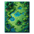 Emerald & Teal Tranquil Forest River Rug(Green)