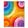Energetic Rainbow Circular Rug