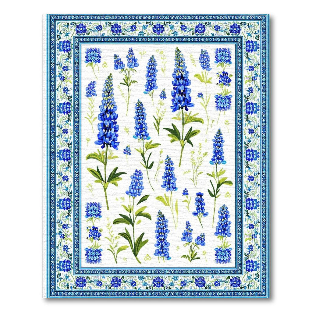Fresh Blue Botanical Rug(Blue)