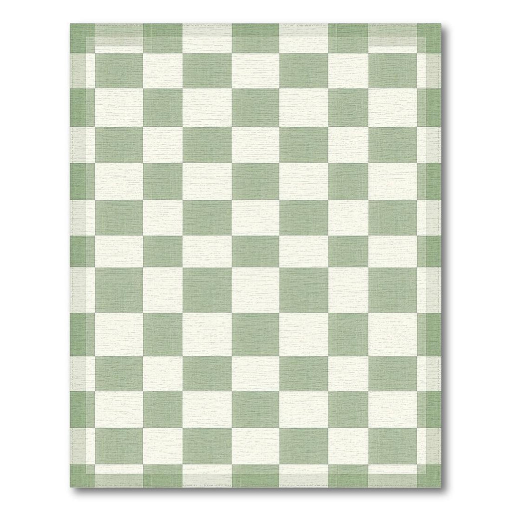 Fresh Green Gingham Rug(Green)