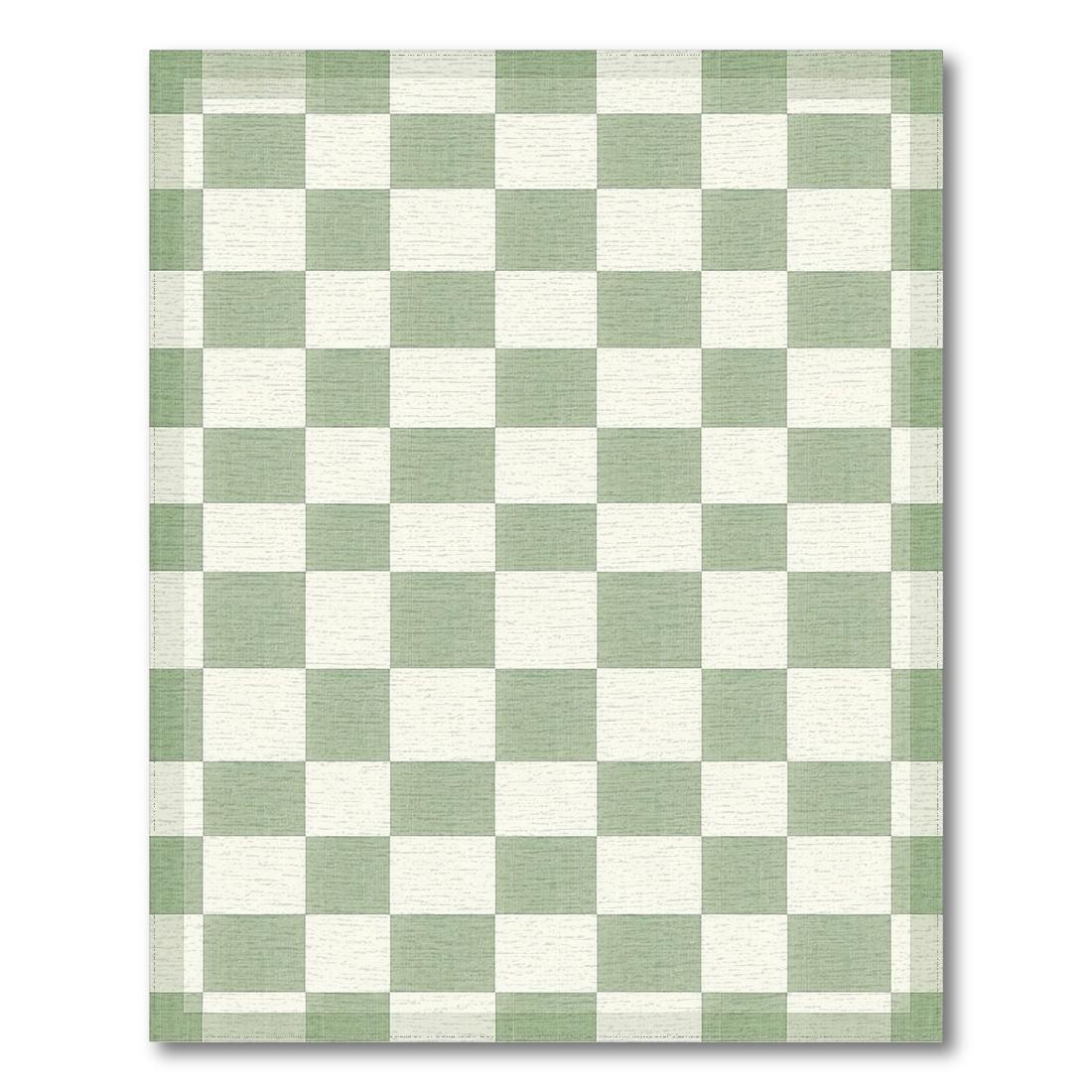Fresh Green Gingham Rug(Green)