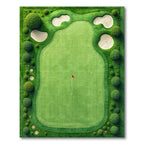 Fresh Green Golf Course Pattern Rug