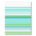 Fresh Teal-Green Striped Rug