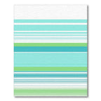 Fresh Teal-Green Striped Rug