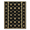 Glamorous Black Gold Geometric Rug(Black)