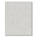 Gray Geometric Maze Modern Rug(Gray)