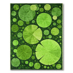 Green Abstract Circular Serene Rug