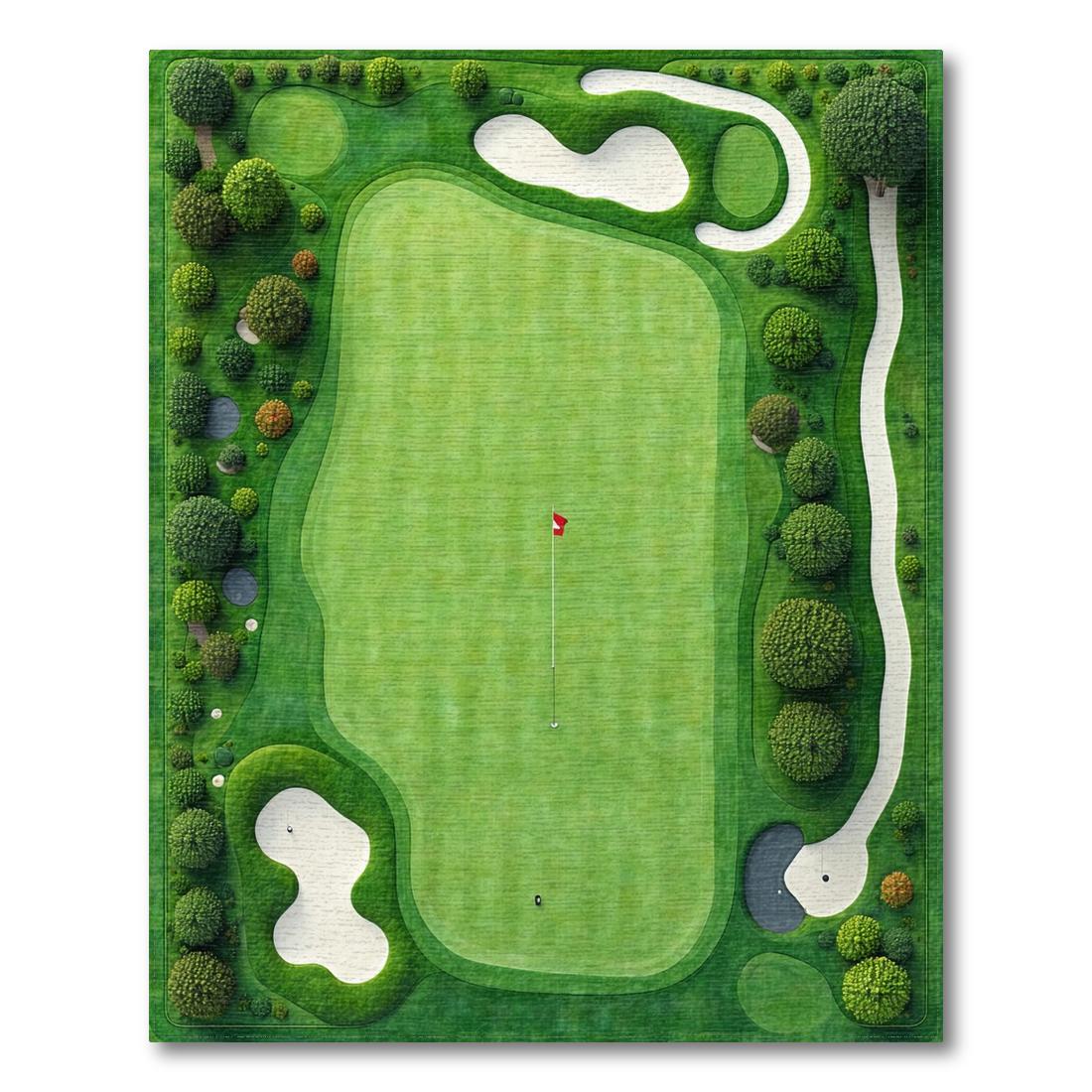 Green Golf Course Rug