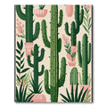 Green & Pink Cactus Cheerful Rug