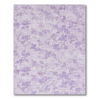 Faded Lavender Distressed Floral Rug