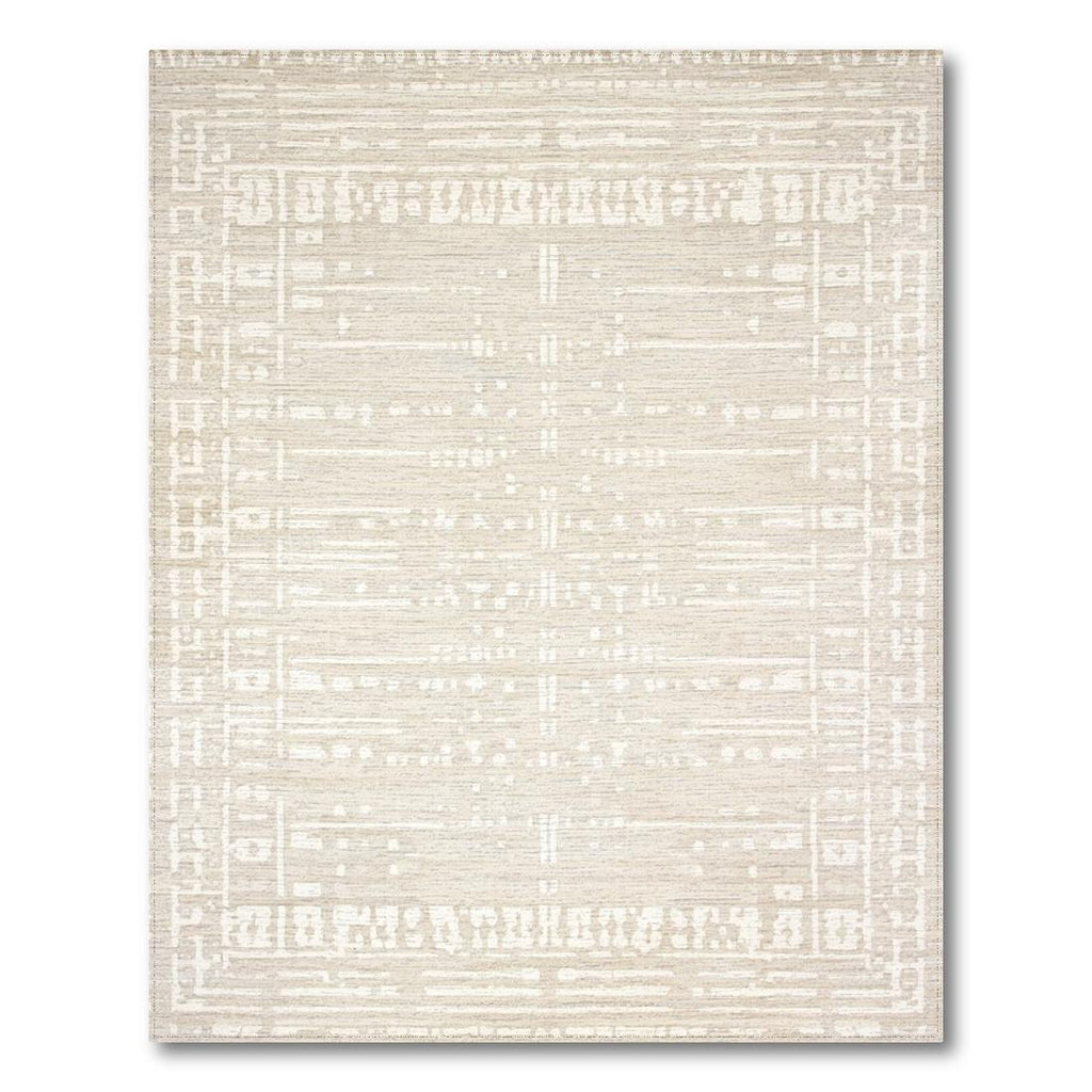 Light Beige Geometric Serene Rug(Beige)