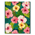 Lively Tropical Floral Rug(Pink)
