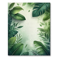 Lush Green Tropical Leaves Rug