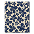 Navy Blue Floral Blossom Repeats Rug