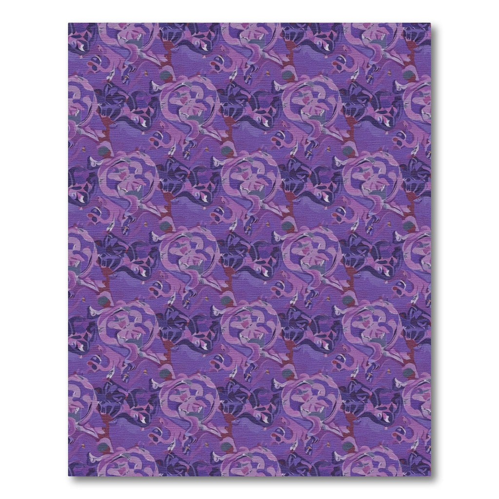 Deep Purple Abstract Swirls Rug