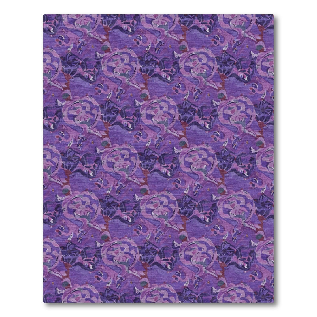 Deep Purple Abstract Swirls Rug