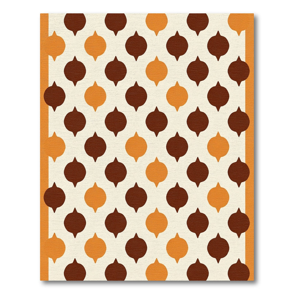 Cocoa Orange Onion Medallion Pattern Rug