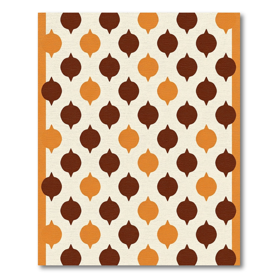 Cocoa Orange Onion Medallion Pattern Rug