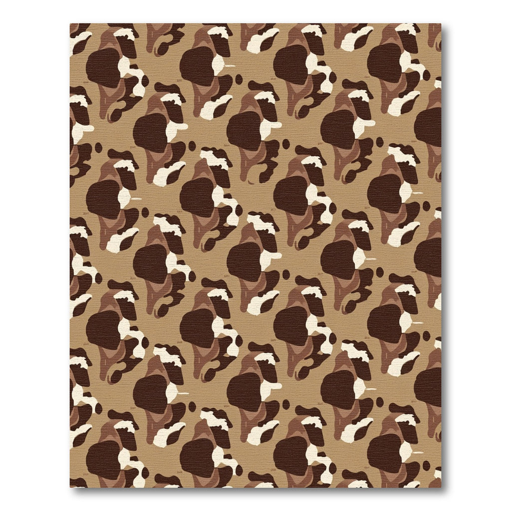 Brown Earthy Camouflage Abstract Shapes Rug