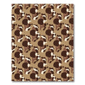 Brown Earthy Camouflage Abstract Shapes Rug