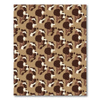 Brown Earthy Camouflage Abstract Shapes Rug