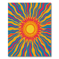 Radiant Psychedelic Sunburst Rays Rug