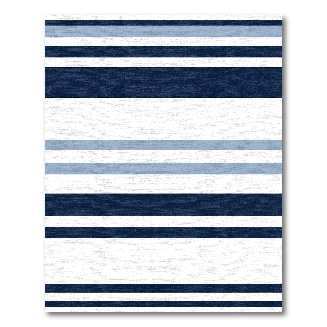 Classic Navy Blue White Stripe Rug