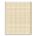 Neutral Beige Woven Geometric Grid Rug