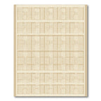 Neutral Beige Woven Geometric Grid Rug