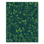 Deep Green Leafy Vine Garden Rug