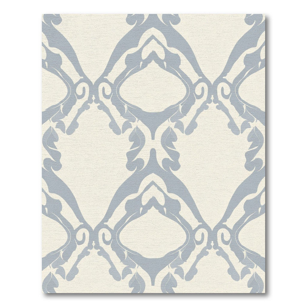 Pale Blue Archway Scroll Rug