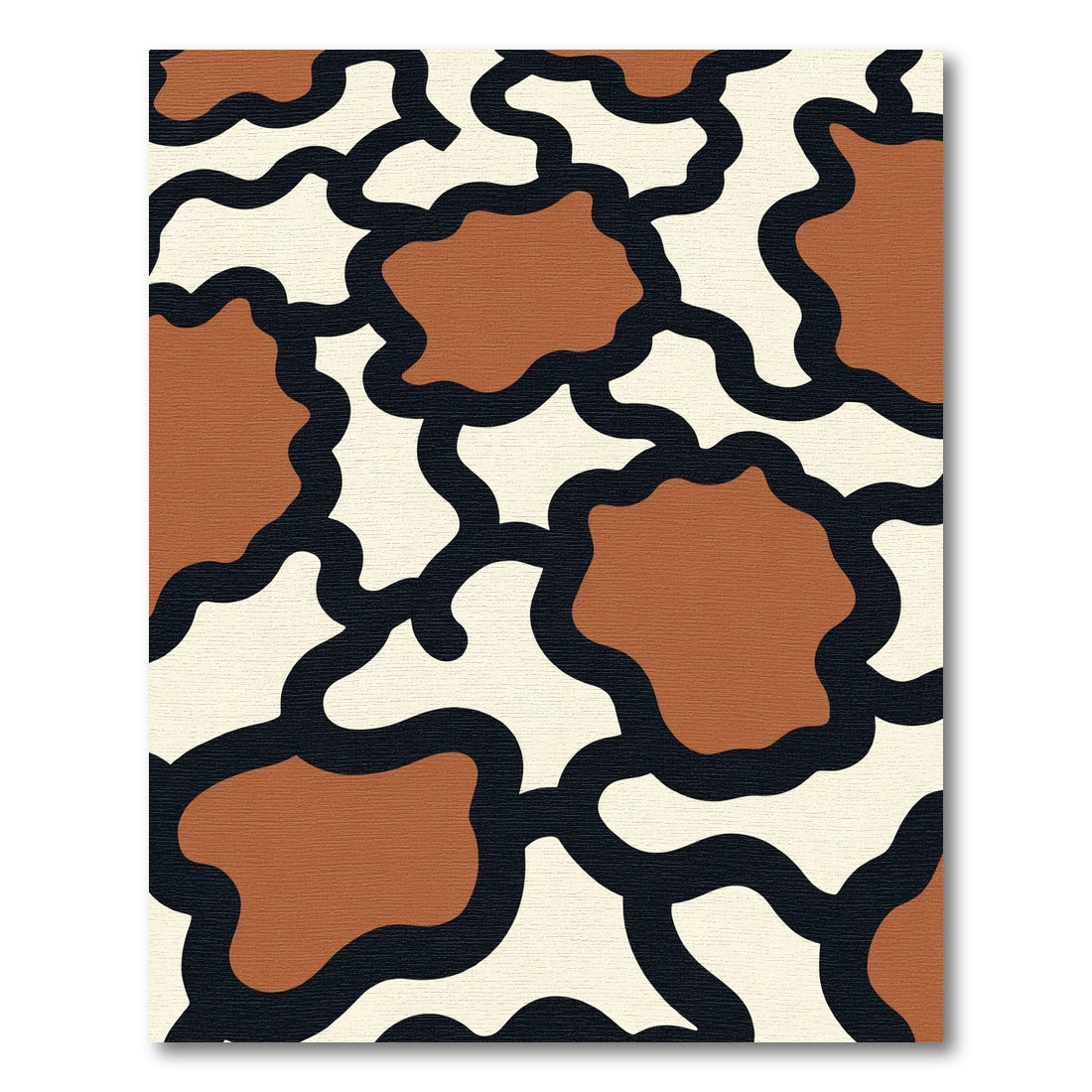 Clay Ochre Organic Spots Rug