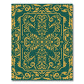 Emerald Gold Ornate Scroll Rug