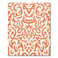 Orange Ivory Organic Abstract Swirl Rug